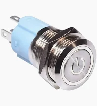 Botao Led Liga / Desliga 4t 12v Chave Com Trava 12mm