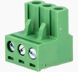 Conector Borne Verde Macho 5,8mm 3 Vias