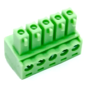 Conector Borne Verde Femea 3.5mm 5vias