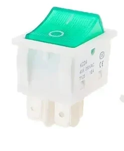 Chave Gangorra On/off Br 4t 30a 250v Botao Verde - Kcd4