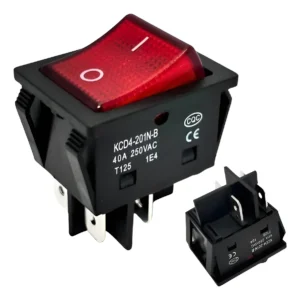 Chave Gangorra On/off 4t 40a 250v Led Vermelho - Kcd4