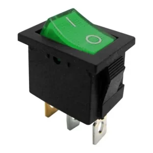 Mini Chave Retangular 3t 6a 250v Led Verde - Kcd1