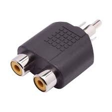 Adaptador 2 Jack Rca X Rca - Plastico - Niquel