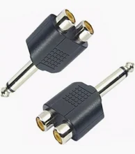 Adaptador 2 Rca X P10 Mono