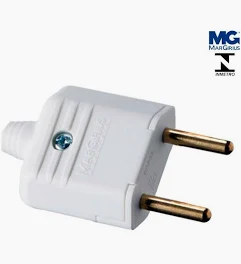 Plug Branco Desmontavel 2p 180º De 10a - Margirius