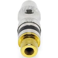 Plug Rca Femea 6mm Preto - Santo Angelo