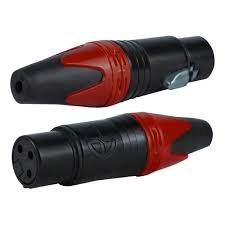 Plug Xlr Femea Vermelho