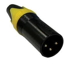 Plug Xlr Macho Amarelo