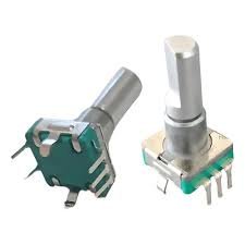 Potenciometro Encoder 20mm Ec11 W, Rotativo 5t C/ Chave Eixo