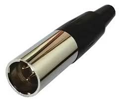 Plug Mini Xlr 3 Pinos Macho