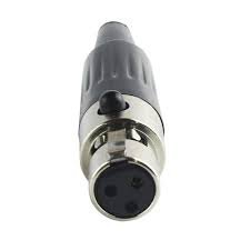 Plug Mini Xlr 3 Pinos Femea