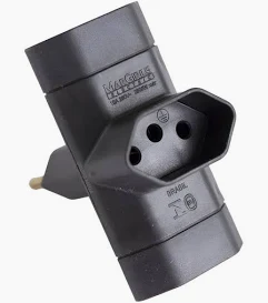 Adaptador T Benjamim 2p+t Pt 10a 3 Pinos - Margirius