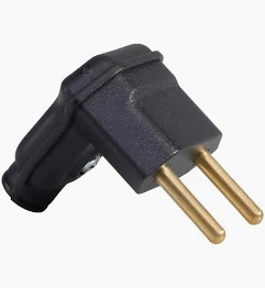 Plugue Desmontavel 2p 90º De 10a - Preto - Margirius