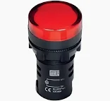 Sinaleiro Led Monobloco 22mm Painel Luminoso 24v - Vermelho