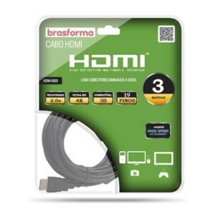 Cabo Hdmi 2.ov 4k 3mts - Brasforma