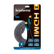 Cabo Hdmi 2.1v 8k 2mts - Brasforma