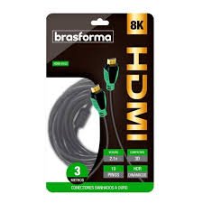 Cabo Hdmi 2.1v 8k 3mts - Brasforma
