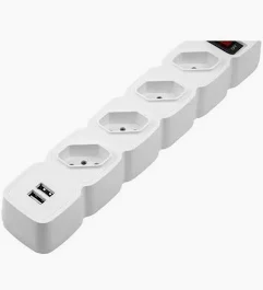 Filtro De Linha Intelbras 4 Tomadas 2usb 3m Br