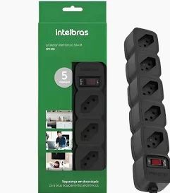 Filtro De Linha Intelbras 5 Tomadas Epe 205+ 3mts