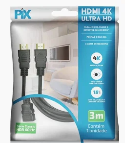 Cabo Hdmi 2.0 - 4k Hdr 19p - 30awg - 3m