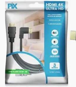 Cabo Hdmi 2.0 - 4k Hdr 19p - 30awg - 3m - 90 Graus
