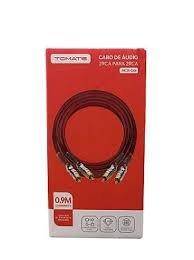 Cabo De Audio Rca 2+2 Blindado - Tomate