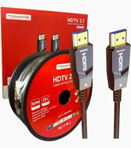 Cabo Hdmi 2.1 Fibra Optica 50 Mts - Tomate