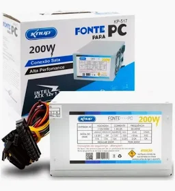 Fonte Chaveada Atx 200w  Kp517 - Knup